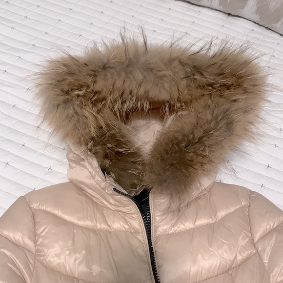 JACKET WITH REAL FUR TRIMMING - PUFFER - Picture 3 of 9